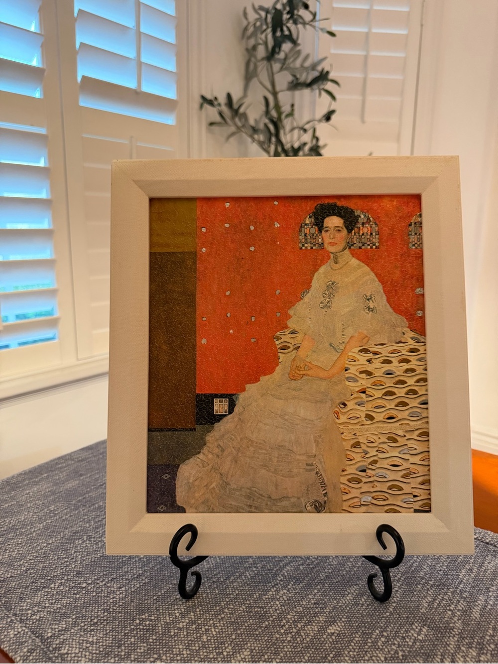11.5x13” Portrait of Fritza Riedler by Gustav Klimt a beautiful texture print